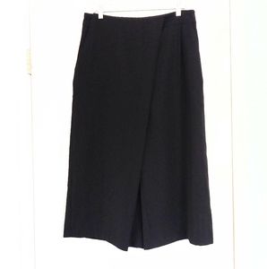 Zara Faux Wrap Drapey Wide Leg Cropped Pants